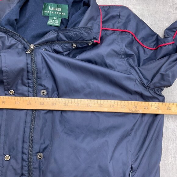 Ralph Lauren Jacket Men Large Blue Red Softshell Cotton Lined Golf Windbreaker - Picture 8 of 13